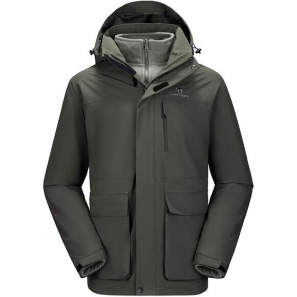 CAMEL CROWN Men's Ski Jacket in Waterproof Winter Jacket Snow